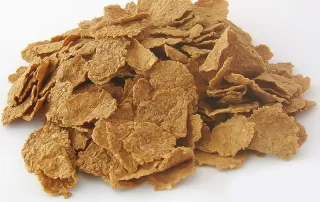 Bran flakes made by cereal puffing machine
