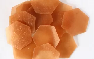 granulados hexagonais para aperitivos