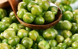 coated garden peas