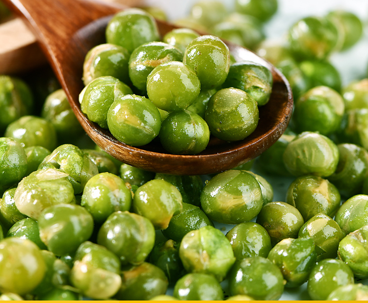 coated garden peas