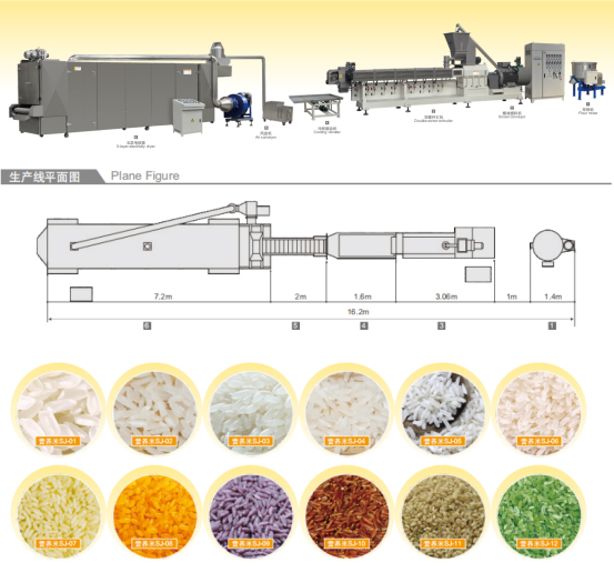 máquina para fabricar arroz artificial